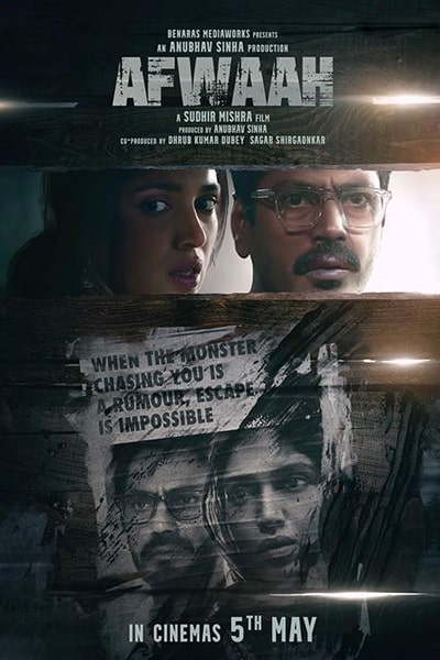 Feature image Download Afwaah (2023) Hindi Movie available in 1080p, 720p & 480p Qualities For Your Mobile/tablet/Computer. This movie is based on Drama, Thriller.